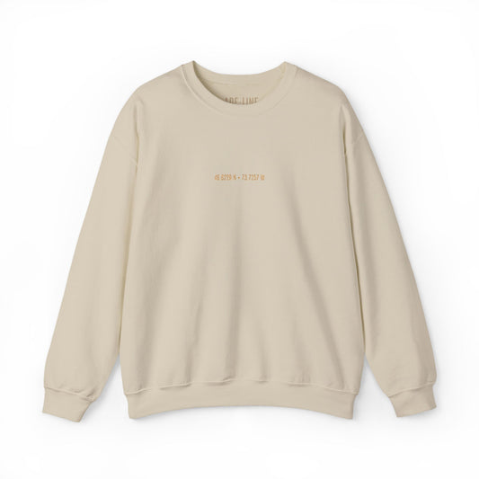 "Forever Scripted" - Personalized Coordinates Sweatshirt | Custom Embroidered Latitude Longitude