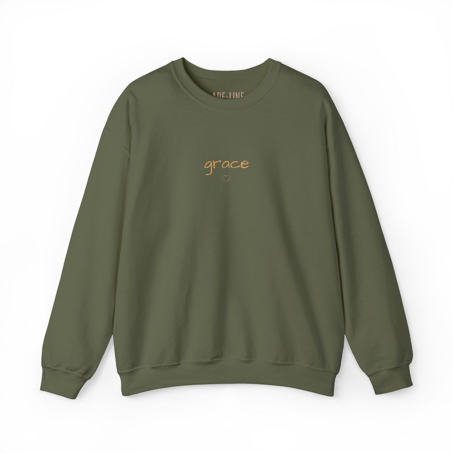 "Softly Blessed" - Script sweatshirt | embroidered crewneck, minimal faith healing love family