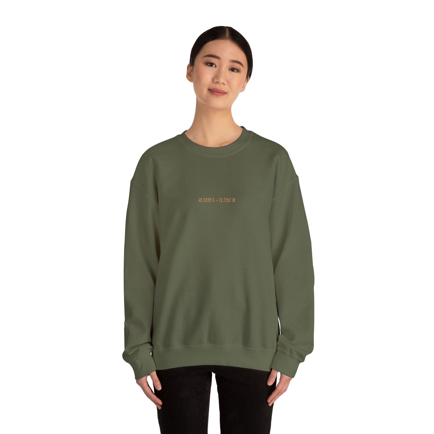 "Forever Scripted" - Personalized Coordinates Sweatshirt | Custom Embroidered Latitude Longitude