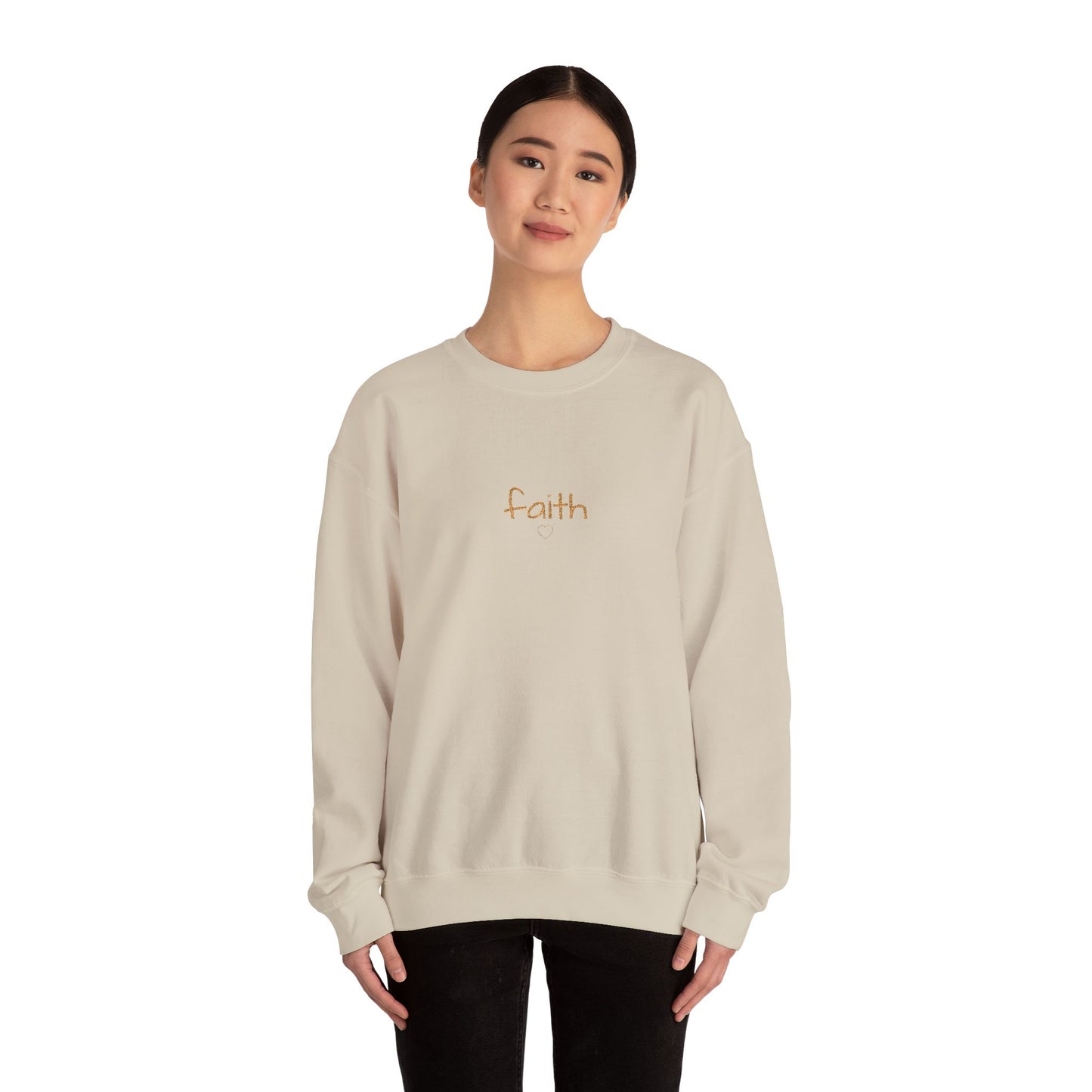 "Softly Blessed" - Script sweatshirt | embroidered crewneck, minimal faith healing love family