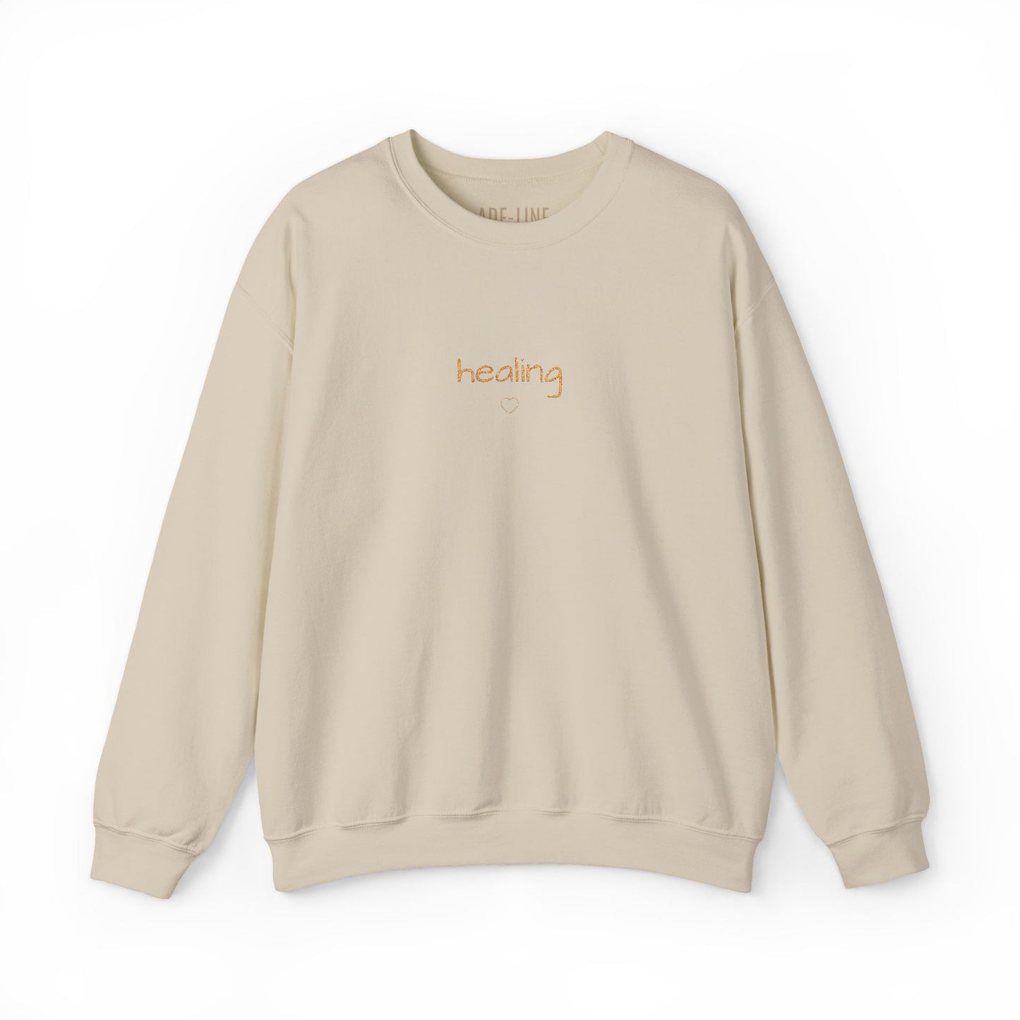 "Softly Blessed" - Script sweatshirt | embroidered crewneck, minimal faith healing love family